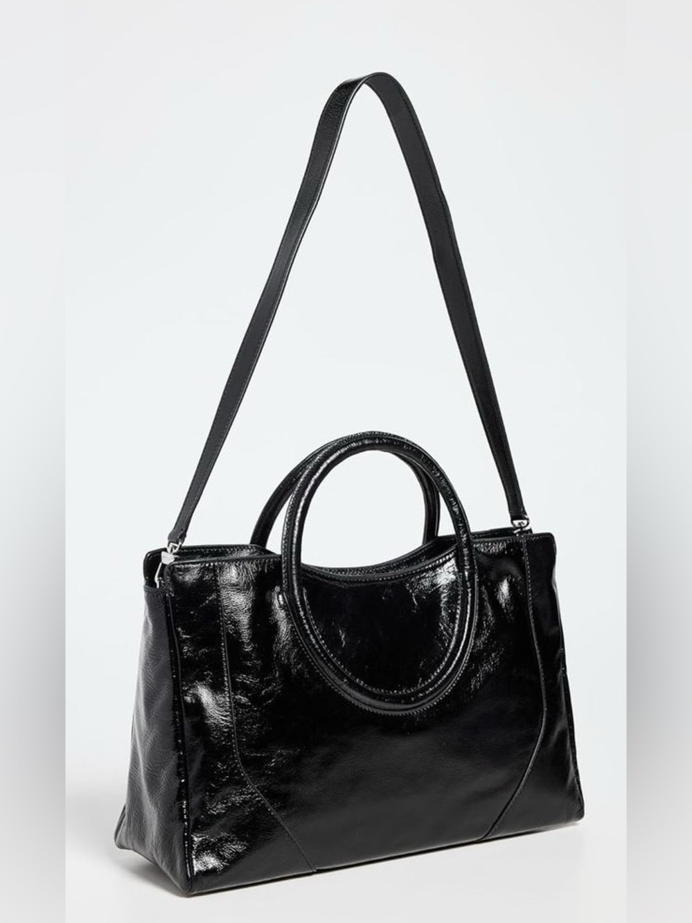 NWT Staud Maude Black Leather Satchel Crossbody Bag - Picture 8 of 16